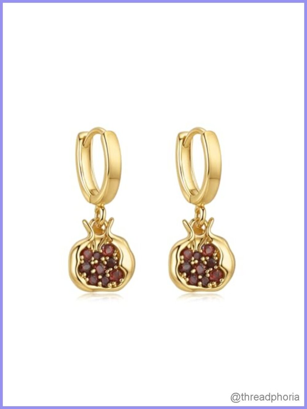 Fruit Earrings Assorted 18K Gold Plated Drop Dangle Lightweight Trendy Women